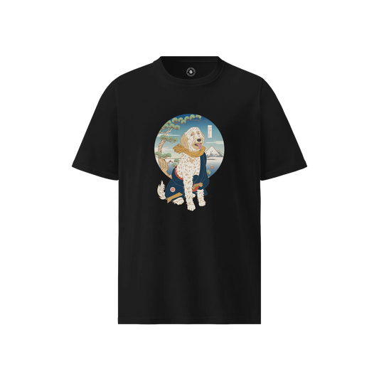 Golden Doodle Dog Ukiyo-e Unisex organic t-shirt