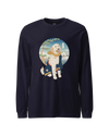 Golden Doodle Dog Funny Japanese Ukiyo-e Unisex Long Sleeve Tee 2