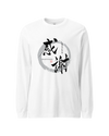 Gratitude Japanese Calligraphy Unisex Long Sleeve Tee White - Samurai Original
