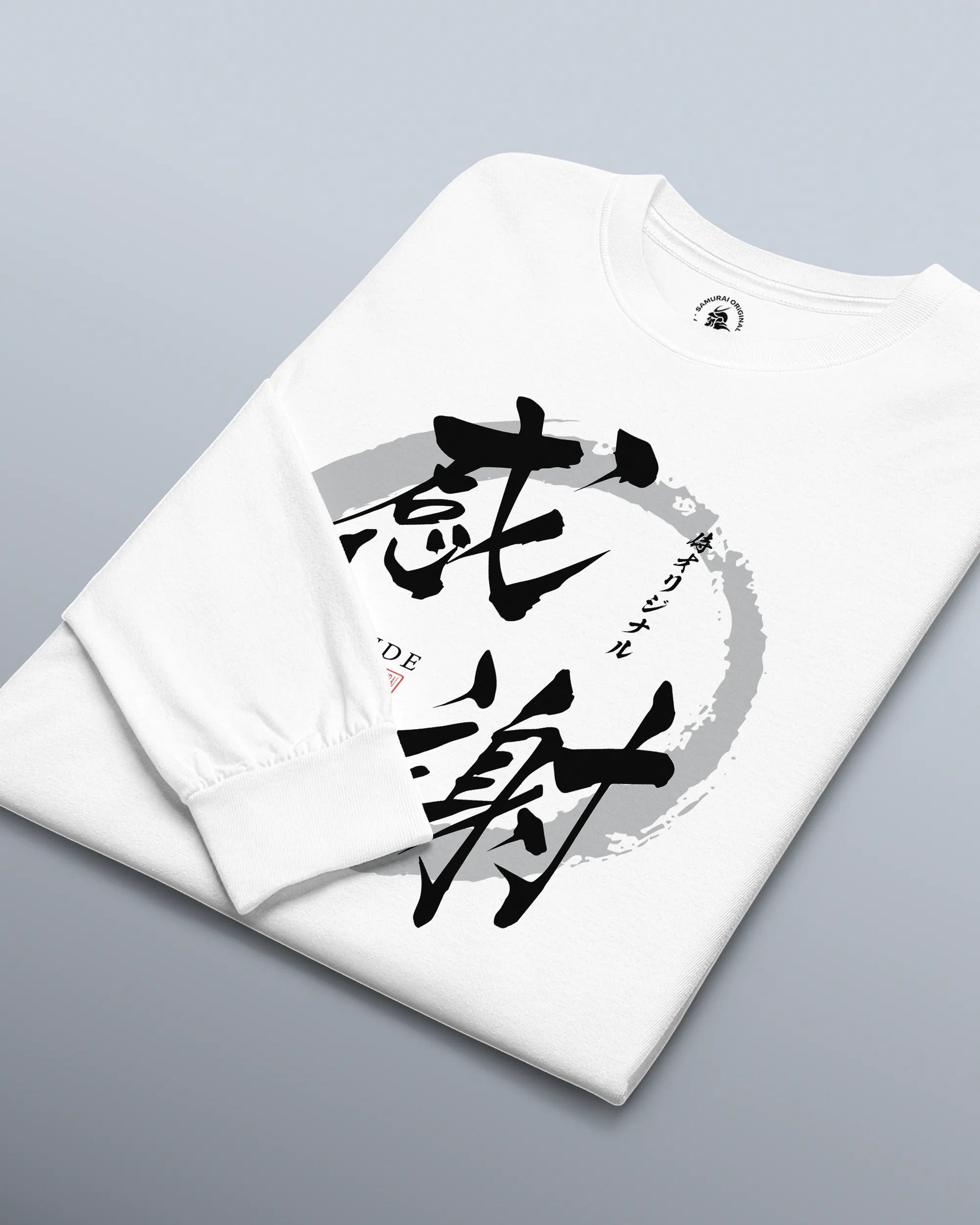 Gratitude Japanese Calligraphy Unisex Long Sleeve Tee - Samurai Original