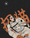 Halloween Cat Maneki Neko & Jason Voorhees Mask Unisex Long Sleeve Tee - Samurai Original