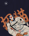 Halloween Cat Maneki Neko & Jason Voorhees Mask Unisex Long Sleeve Tee - Samurai Original