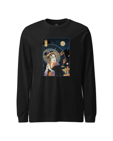 Halloween Geisha Zombies Ukiyo-e Unisex Long Sleeve Tee