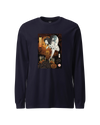 Halloween Horror Ghost Japanese Ukiyo-e Unisex Long Sleeve Tee Navy - Samurai Original