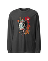 Halloween Namakubi Japanese Tattoo Unisex Long Sleeve Tee Dark Grey Heather - Samurai Original