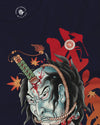 Halloween Namakubi Japanese Tattoo Unisex Long Sleeve Tee - Samurai Original