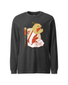Halloween Pumpkin Japanese Ukiyo-e Unisex Long Sleeve Tee Dark Grey Heather - Samurai Original
