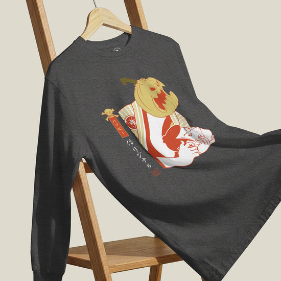Halloween Pumpkin Japanese Ukiyo-e Unisex Long Sleeve Tee - Samurai Original