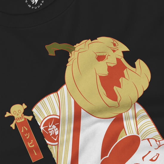 Halloween Pumpkin Japanese Ukiyo-e Unisex Long Sleeve Tee - Samurai Original