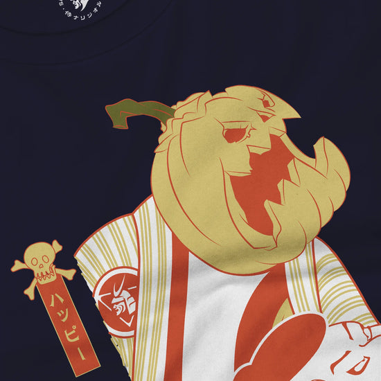 Halloween Pumpkin Japanese Ukiyo-e Unisex Long Sleeve Tee - Samurai Original
