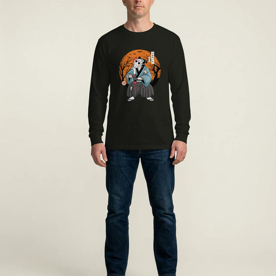 Halloween Samurai Disguise Jason Voorhees Unisex Long Sleeve Tee - Samurai Original