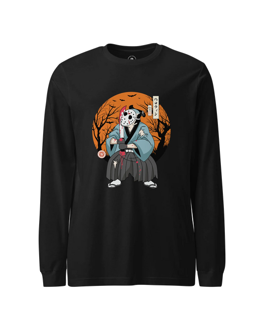 Halloween Samurai Disguise Jason Voorhees Unisex Long Sleeve Tee