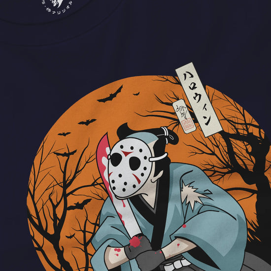 Halloween Samurai Disguise Jason Voorhees Unisex Long Sleeve Tee - Samurai Original