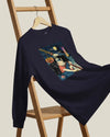 Halloween Samurai Joker Japanese Ukiyo-e Unisex Long Sleeve Tee