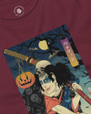 Halloween Samurai Joker Japanese Ukiyo-e Unisex Long Sleeve Tee