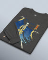 Halloween Samurai Skeleton Ukiyo-e Unisex Long Sleeve Tee No.2