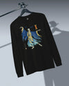 Halloween Samurai Skeleton Ukiyo-e Unisex Long Sleeve Tee No.2