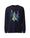 Halloween Samurai Skeleton Ukiyo-e Unisex Long Sleeve Tee No.2