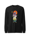 Halloween Samurai Skeleton Japanese Ukiyo-e Unisex Long Sleeve Tee Black - Samurai Original