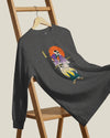 Halloween Samurai Skeleton Japanese Ukiyo-e Unisex Long Sleeve Tee - Samurai Original
