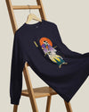 Halloween Samurai Skeleton Japanese Ukiyo-e Unisex Long Sleeve Tee - Samurai Original