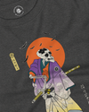 Halloween Samurai Skeleton Japanese Ukiyo-e Unisex Long Sleeve Tee - Samurai Original