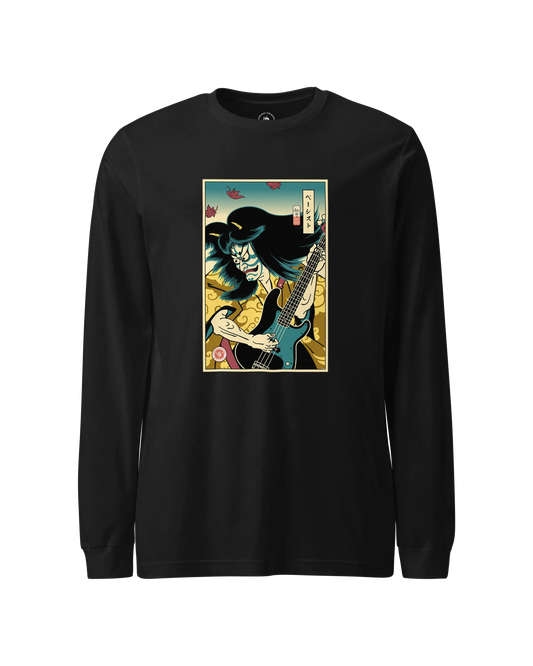 Hannya Bassist Music Ukiyo-e Unisex Long Sleeve Tee