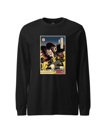 Hannya DJ Music Ukiyo-e Unisex Long Sleeve Tee
