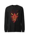 Hannya Japanese Ukiyo-e Unisex Long Sleeve Tee Black - Samurai Original