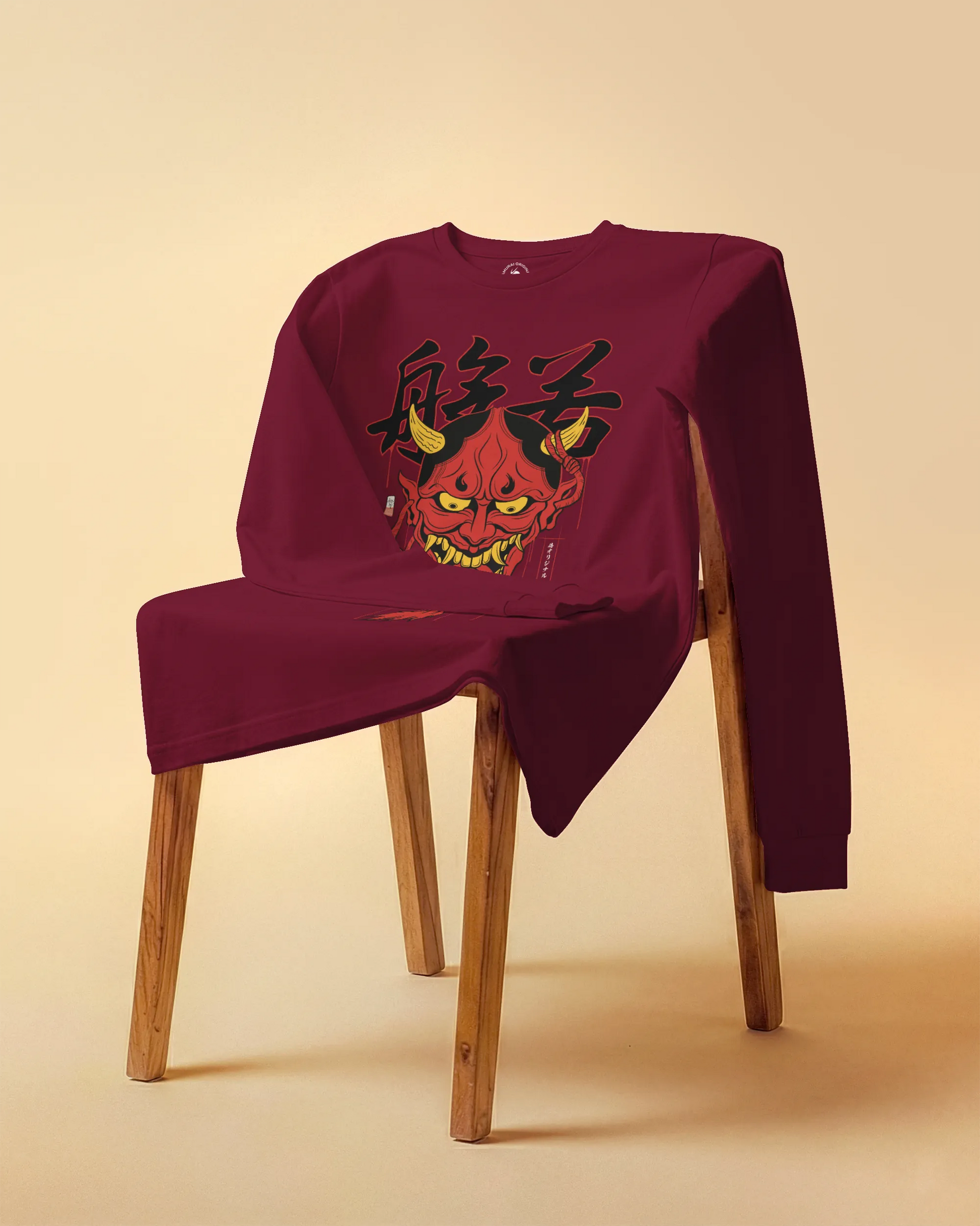 Hannya Japanese Ukiyo-e Unisex Long Sleeve Tee - Samurai Original