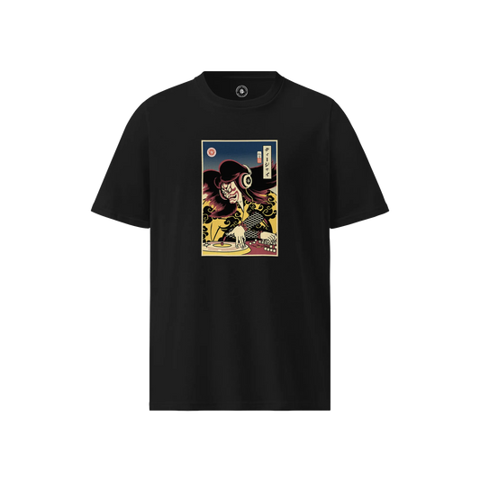 Hannya DJ Music Ukiyo-e Unisex organic t-shirt