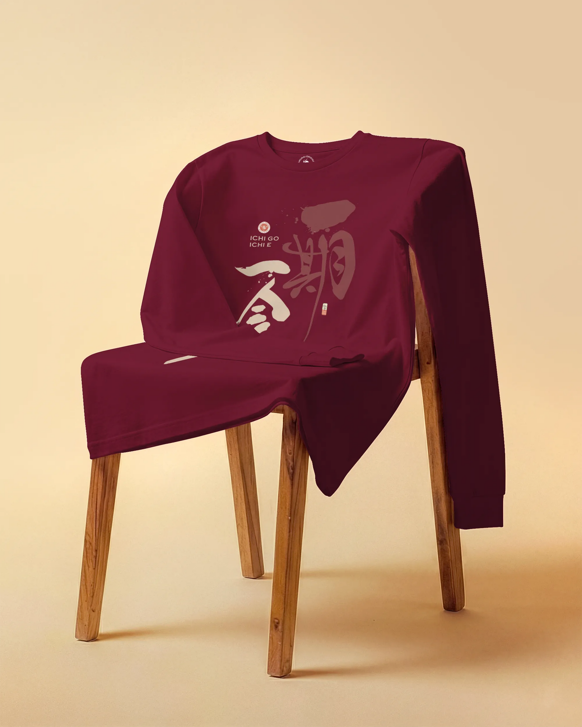 Ichi Go Ichi E Kanji Calligraphy Unisex Long Sleeve Tee - Samurai Original