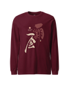 Ichi Go Ichi E Kanji Calligraphy Unisex Long Sleeve Tee Maroon - Samurai Original