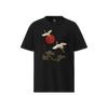 Japanese Crane & Pine Tree Organic Cotton T-Shirt - EU Edition Black - Samurai Original