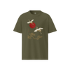 Japanese Crane & Pine Tree Organic Cotton T-Shirt - EU Edition Khaki - Samurai Original