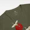 Japanese Crane and Pine Tree Ukiyo-e Unisex organic t-shirt
