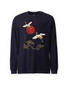 Japanese Crane and Pine Tree Ukiyo-e Unisex Long Sleeve Tee