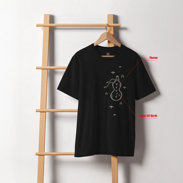 Japanese Custom Name Lucky Gourd Crest Unisex Organic T-shirt