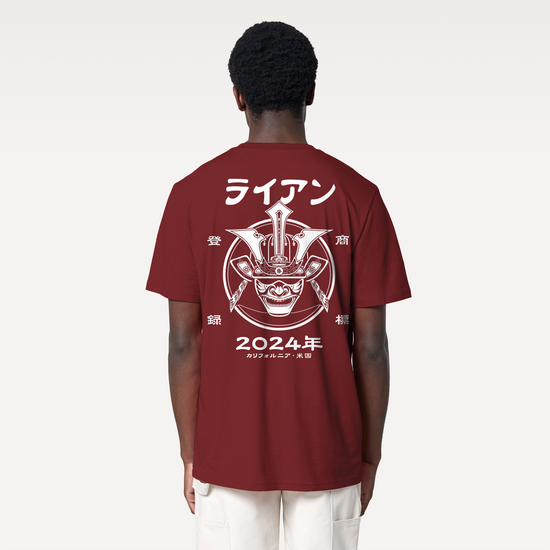 Samurai Kabuto Custom Name Organic T-Shirt – EU Edition - Samurai Original