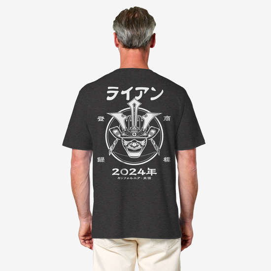 Samurai Kabuto Custom Name Organic T-Shirt – EU Edition - Samurai Original