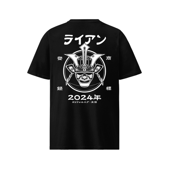 Samurai Kabuto Custom Name Organic T-Shirt – EU Edition Black - Samurai Original
