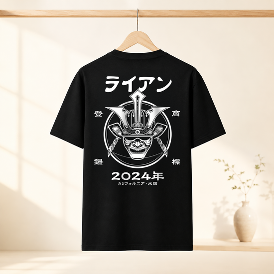 Samurai Kabuto Custom Name Organic T-Shirt – EU Edition - Samurai Original