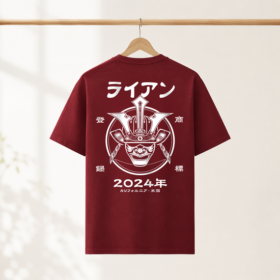 Samurai Kabuto Custom Name Organic T-Shirt – EU Edition - Samurai Original