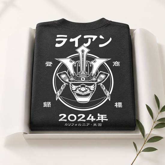 Samurai Kabuto Custom Name Organic T-Shirt – EU Edition - Samurai Original