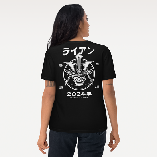 Samurai Kabuto Custom Name Organic T-Shirt – EU Edition - Samurai Original