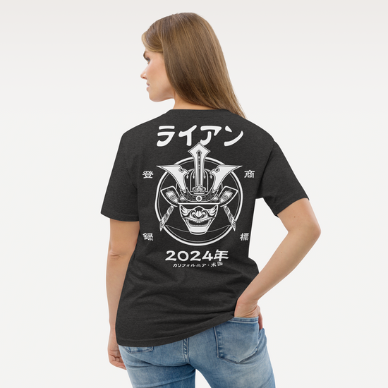 Samurai Kabuto Custom Name Organic T-Shirt – EU Edition - Samurai Original