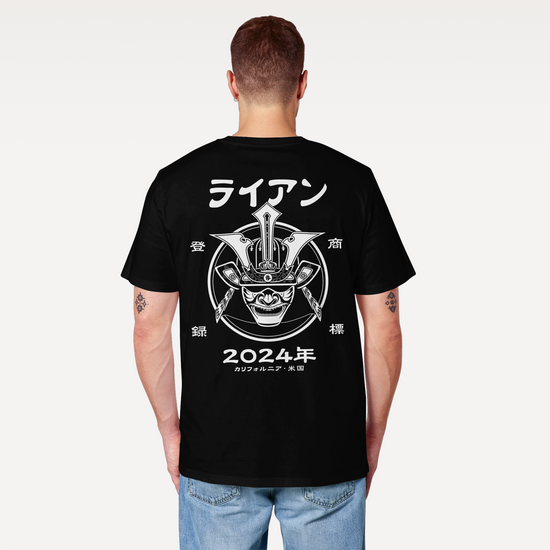 Samurai Kabuto Custom Name Organic T-Shirt – EU Edition - Samurai Original