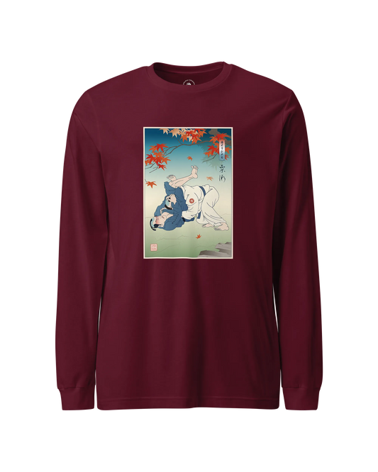 Jiu Jitsu Brazilian Martial Japanese Ukiyo-e Unisex Long Sleeve Tee 5