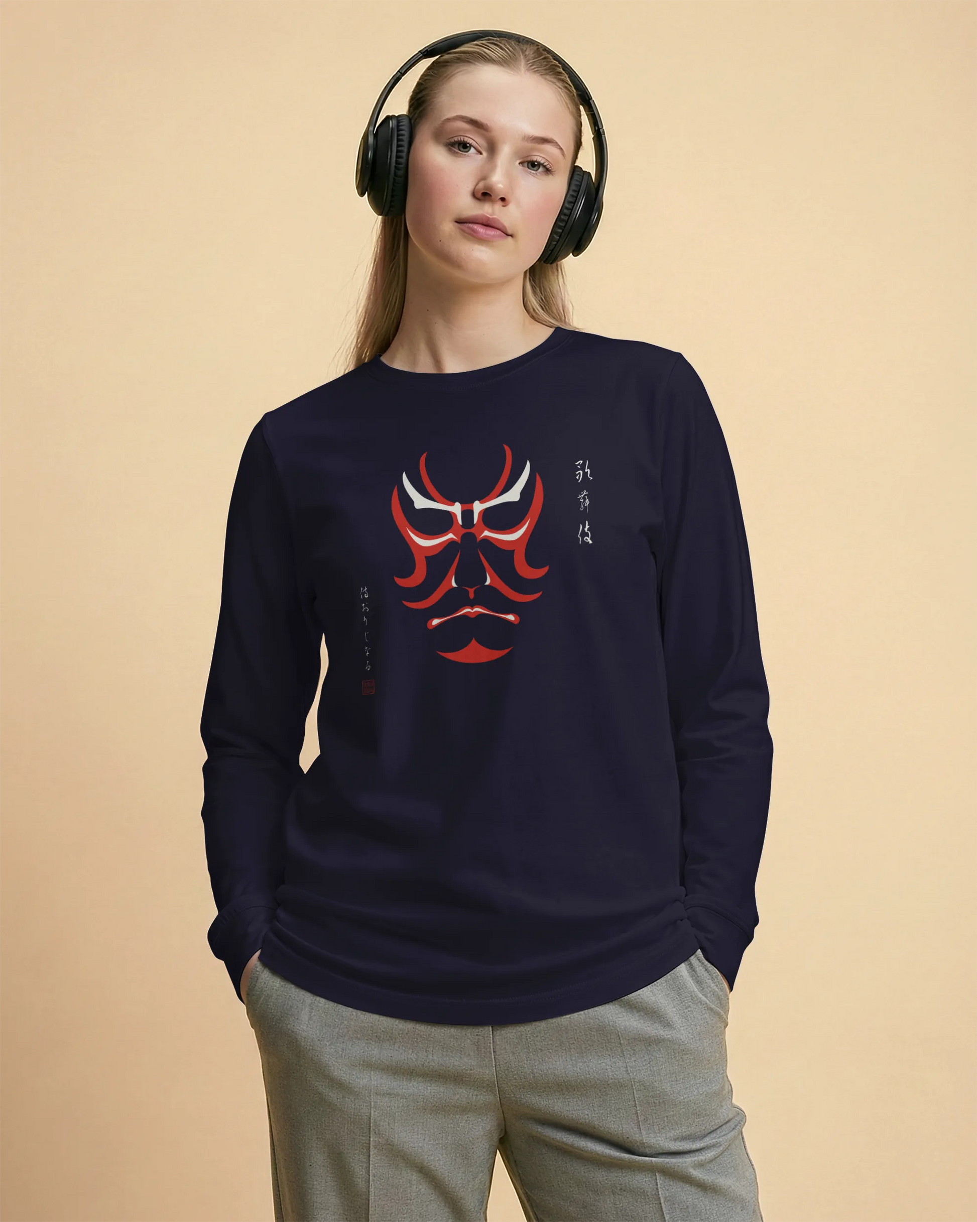 Kabuki Unisex Long Sleeve Tee - Samurai Original
