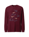 Koi Fish Japanese Ukiyo-e Unisex Long Sleeve Tee No.3